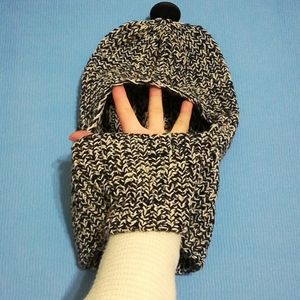 Evening wool hat/face cover